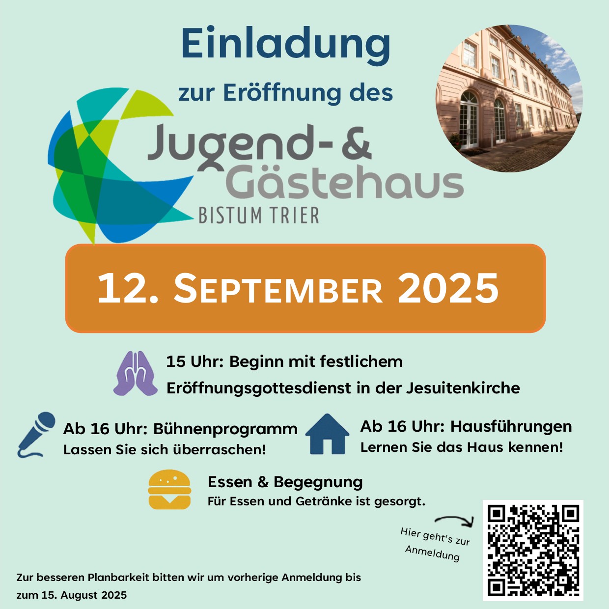 Flyer mit Informationen zur Neueröffnung